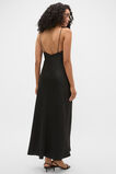 90s Satin Slip Maxi Dress  Black  hi-res