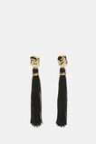 Tassel Earring  Gold Black  hi-res