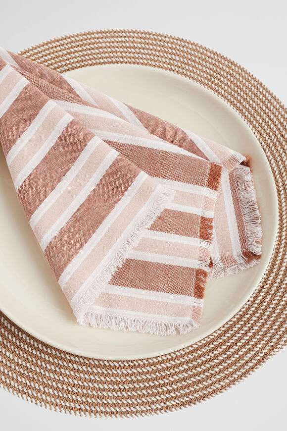 Raw Fringe Napkin Set of 4  Multi  hi-res