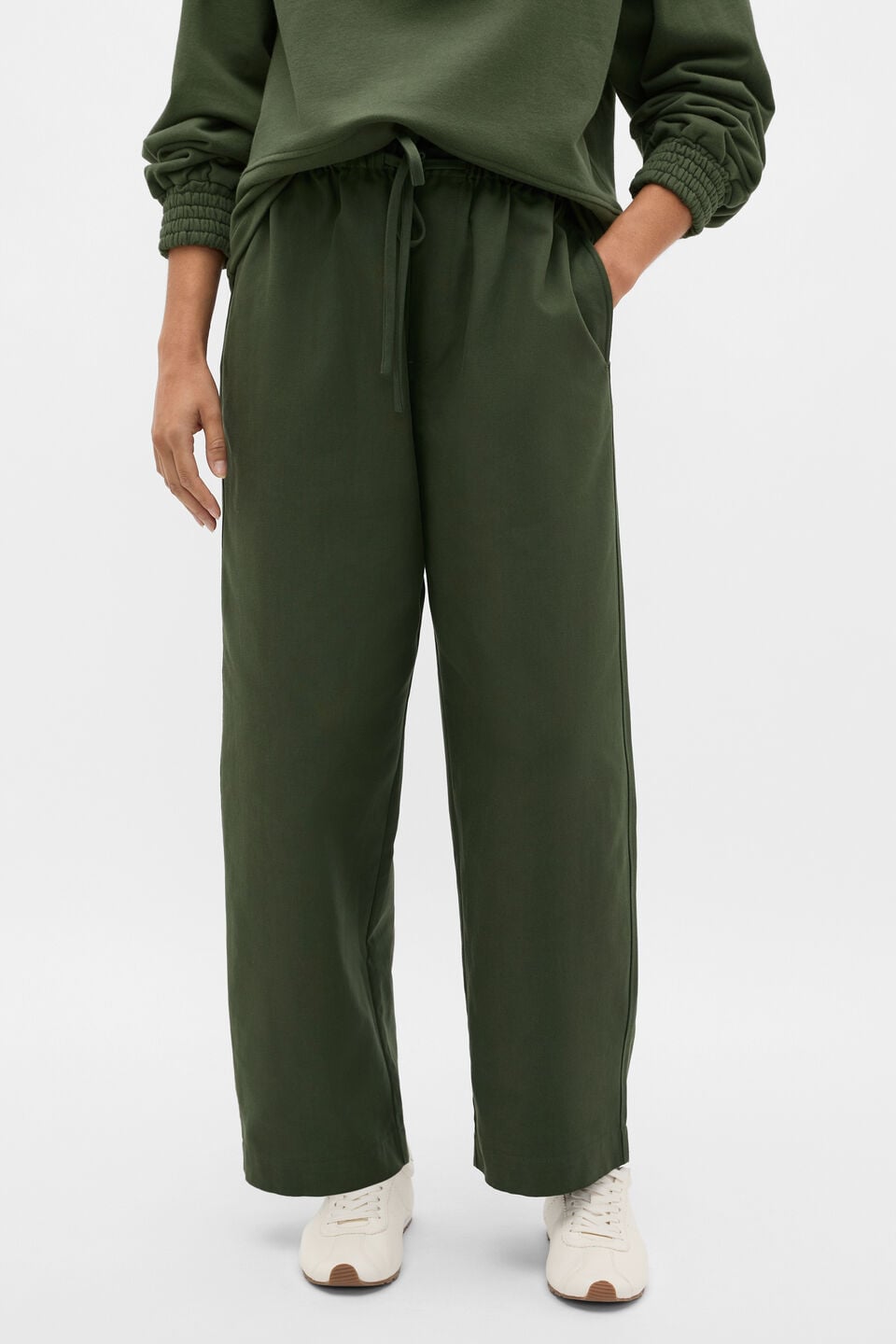 Elasticated Utility Pant  Deep Forest