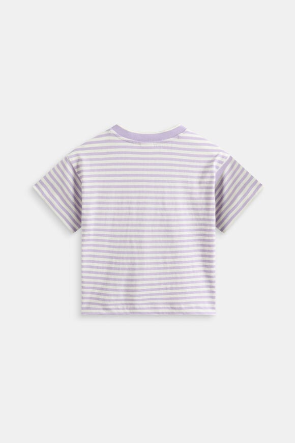 Core Stripe Logo Tee  Lilac  hi-res