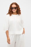 Core Linen Balloon Sleeve Top  Whisper White  hi-res