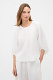 Core Linen Balloon Sleeve Top  Whisper White  hi-res