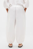 Linen Balloon Tie Pant  Whisper White  hi-res