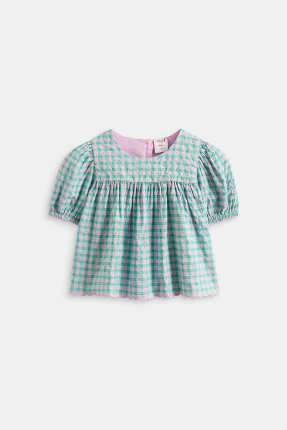 Gingham Top  Mint  hi-res
