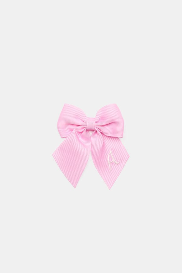 Grosgrain Initial Bow Duck Clip  A  hi-res