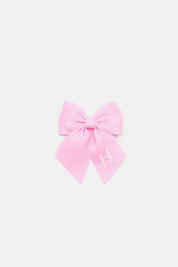 Grosgrain Initial Bow Duck Clip  H  hi-res