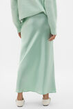 Satin Midi Slip Skirt  Soft Moss  hi-res