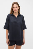 Core Linen Half Placket Popover  Twilight Blue  hi-res
