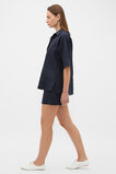 Core Linen Half Placket Popover  Twilight Blue  hi-res