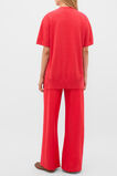 Boucle Oversized Knit Tee  Chilli Red  hi-res