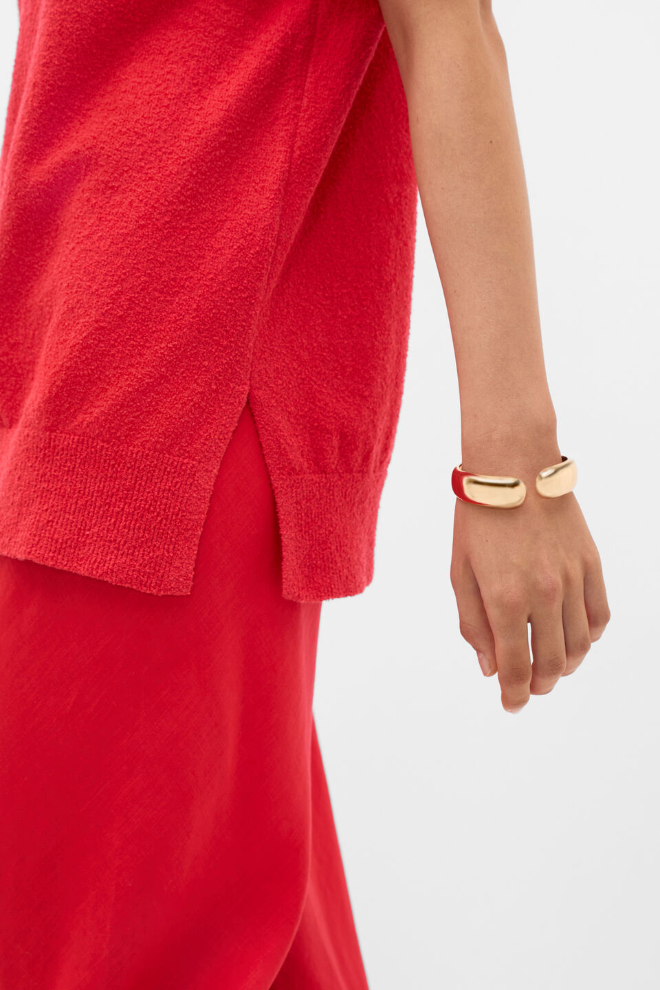 Curve Hinge Bangle  Gold