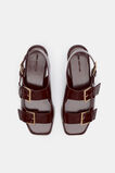 Iris Triple Buckle Sandal  Plum Red  hi-res