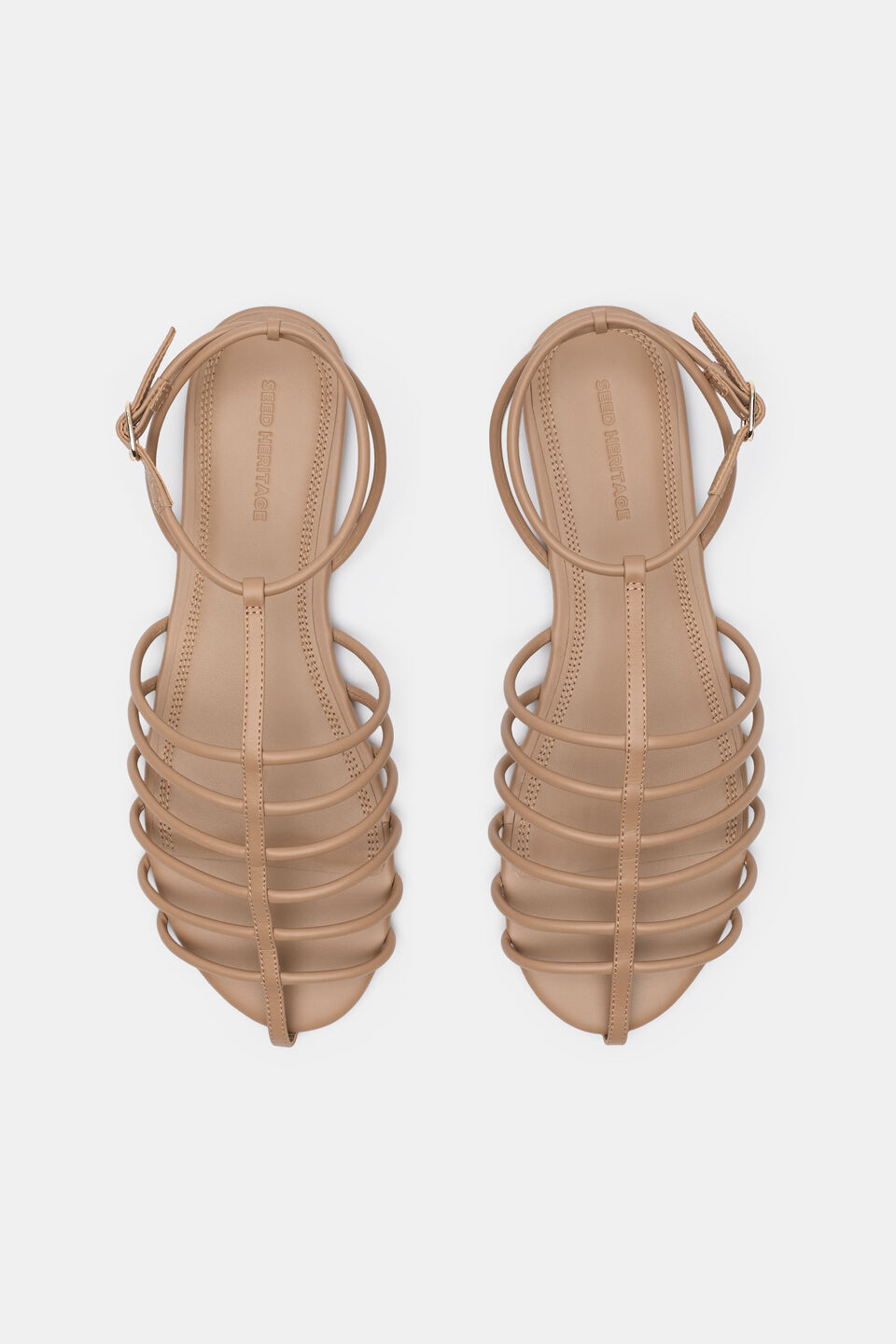 Vera Fine Caged Sandal  Caramel