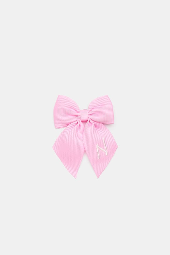 Grosgrain Initial Bow Duck Clip  N  hi-res