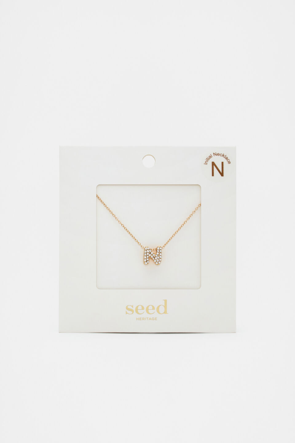 Initial Jewel Bubble Necklace  N