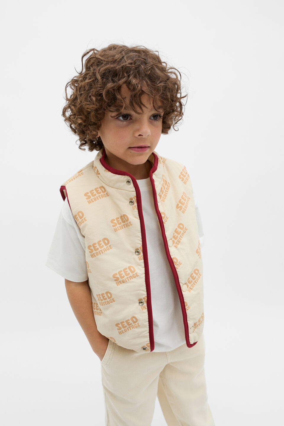 Polar Fleece Reversible Vest  Moonstone