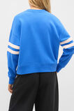 Contrast Detail Crew Neck Sweat  Blue Haven  hi-res