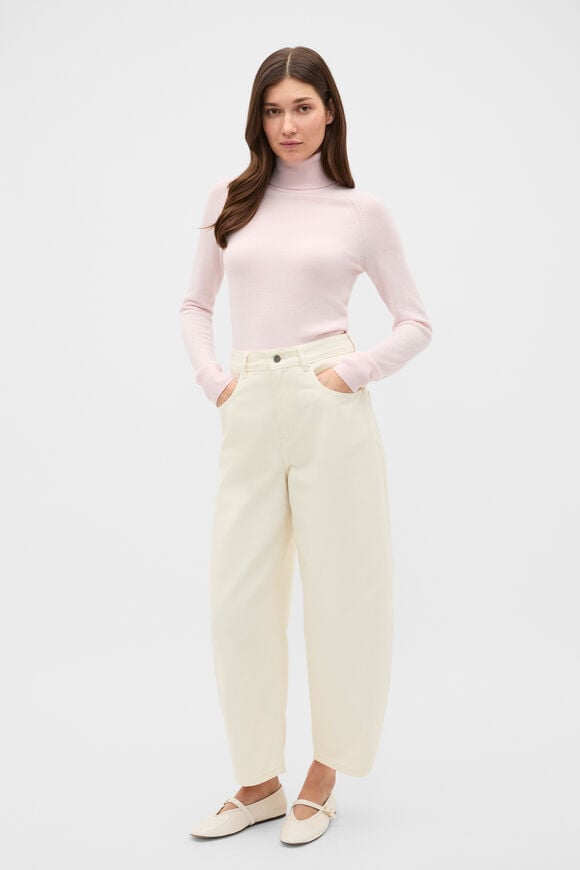 Merino Roll Neck Raglan Knit  Primrose  hi-res
