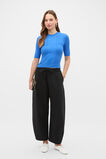 Cotton Blend Rib Knit Top  Blue Haven  hi-res
