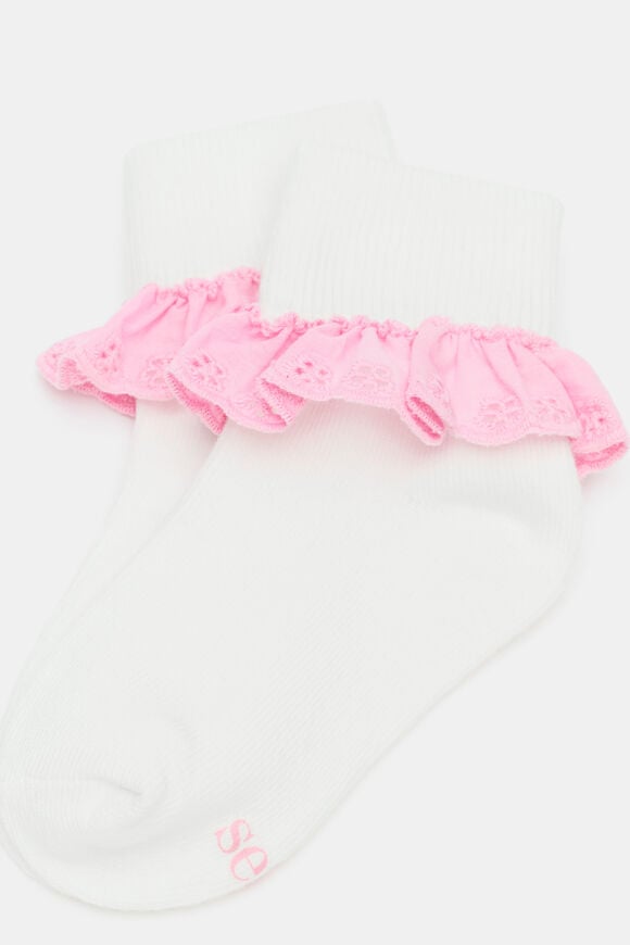 Frill Sock  Candy Pink  hi-res