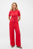 Boucle Short Sleeve Cardigan  Chilli Red  hi-res