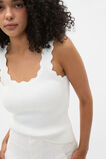 Scallop Knit Top  Whisper White  hi-res