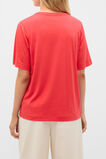 Cotton V Neck Relaxed Tee  Chilli Red  hi-res