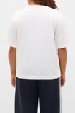 Cotton V Neck Relaxed Tee  Whisper White  hi-res