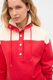 Brushed Terry Contrast Detail Sweat  Chilli Red Contrast  hi-res
