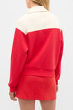 Brushed Terry Contrast Detail Sweat  Chilli Red Contrast  hi-res