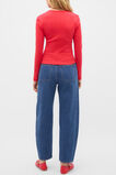 Pointelle Button Cardigan  Chilli Red  hi-res