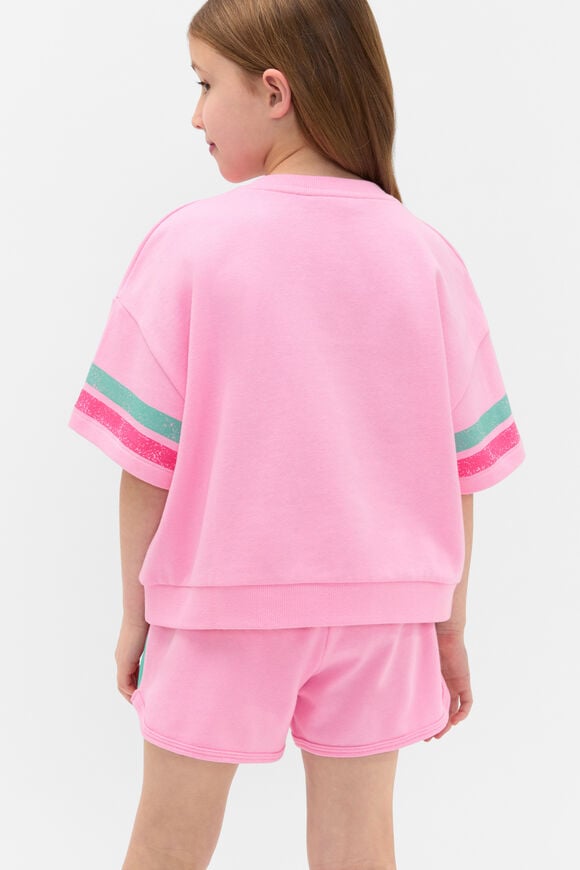 Relaxed Sweat Tee  Candy Pink  hi-res