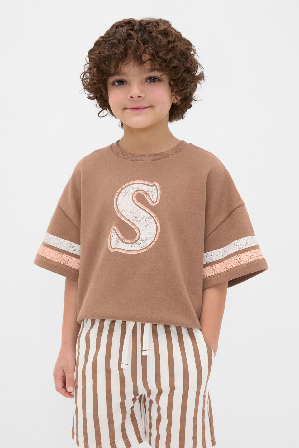 Relaxed Sweat Tee  Walnut