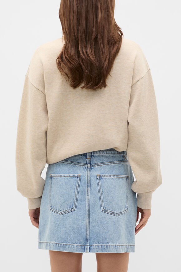 Denim Mini Button Through Skirt  Breeze Blue Wash  hi-res