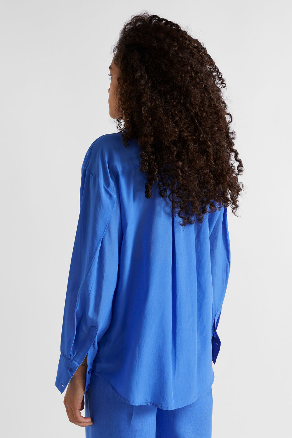 Voile Relaxed Shirt  Deep Ocean