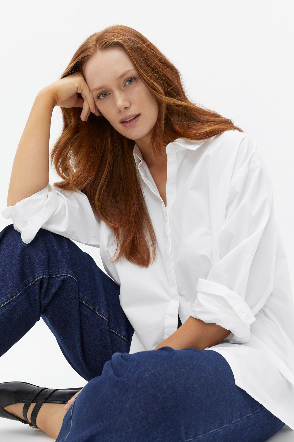 Poplin Classic Shirt  Whisper White