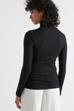 Core Rib Roll Neck Top  Black  hi-res