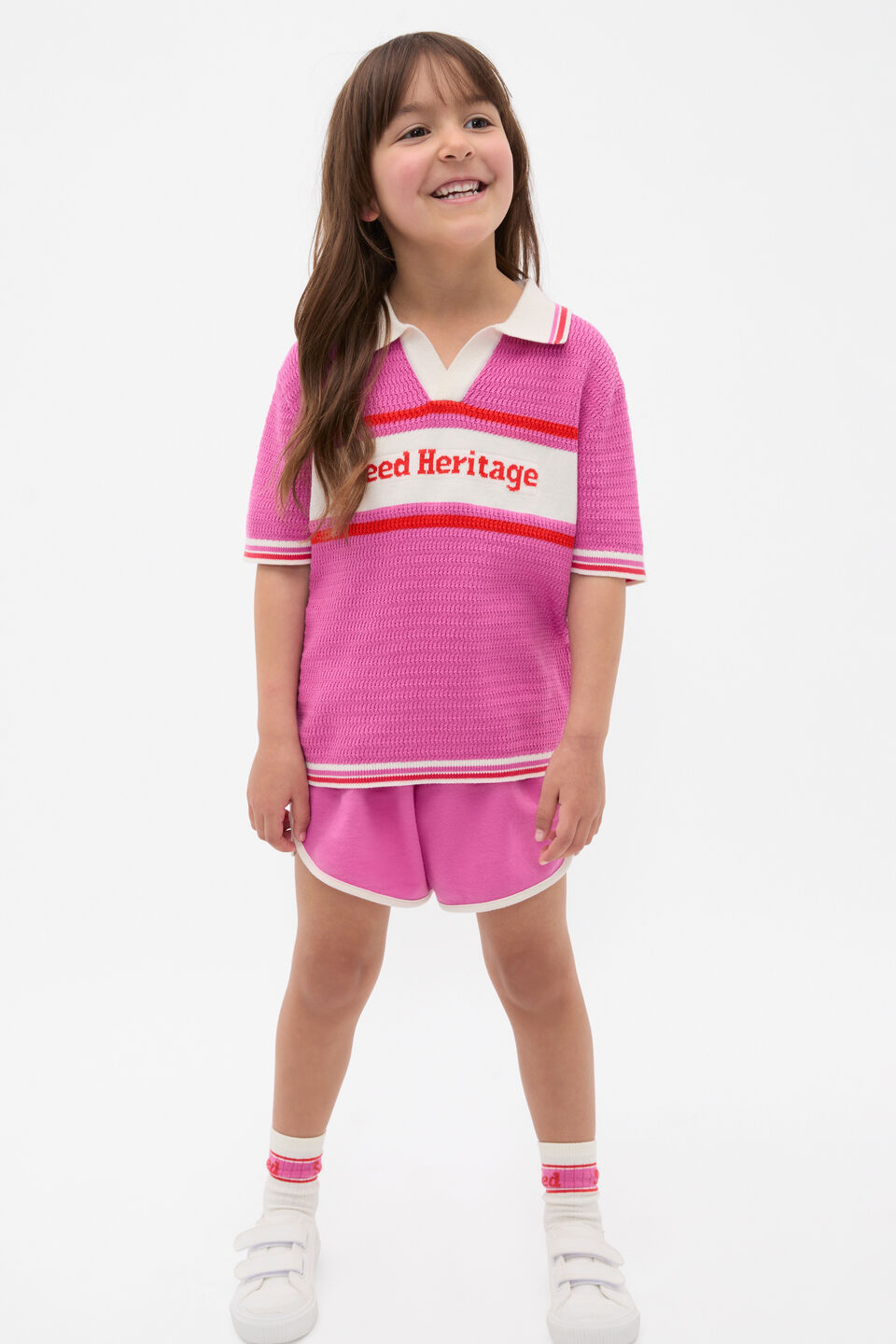 Logo Knit Polo  Wild Berry