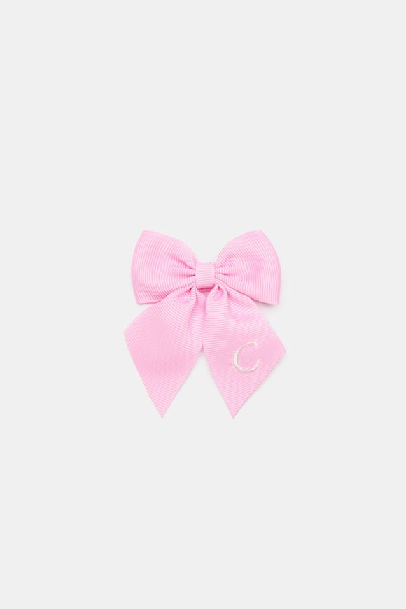 Grosgrain Initial Bow Duck Clip  C  hi-res