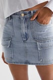 Denim Mini Cargo Skirt  Pacific Wash  hi-res