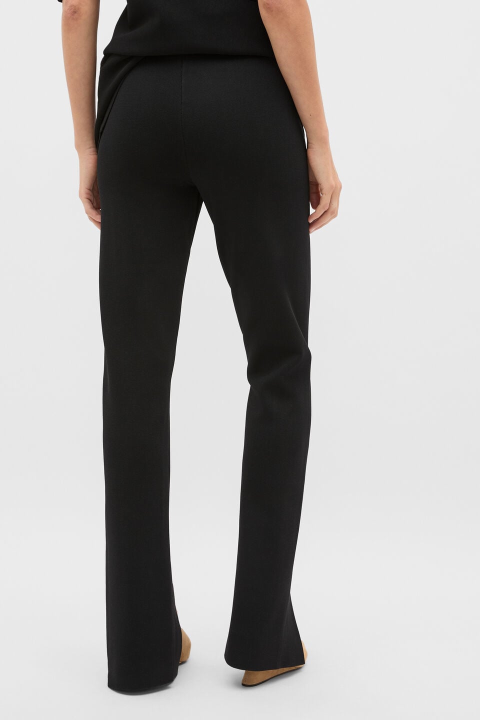 Crepe Knit Slim Pant  Black