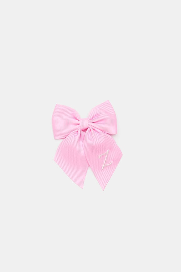 Grosgrain Initial Bow Duck Clip  Z  hi-res