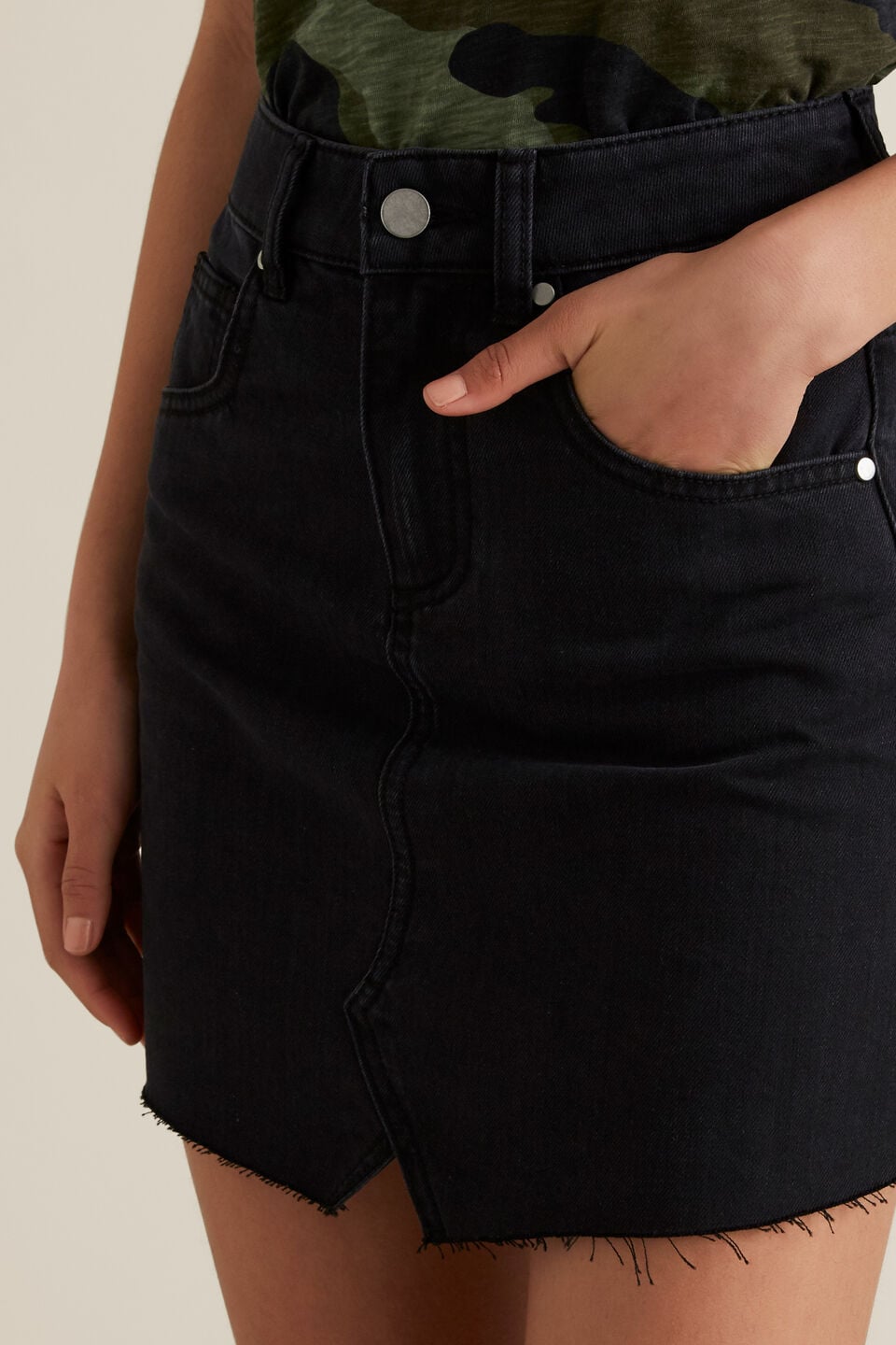 Reworked Denim Skirt  