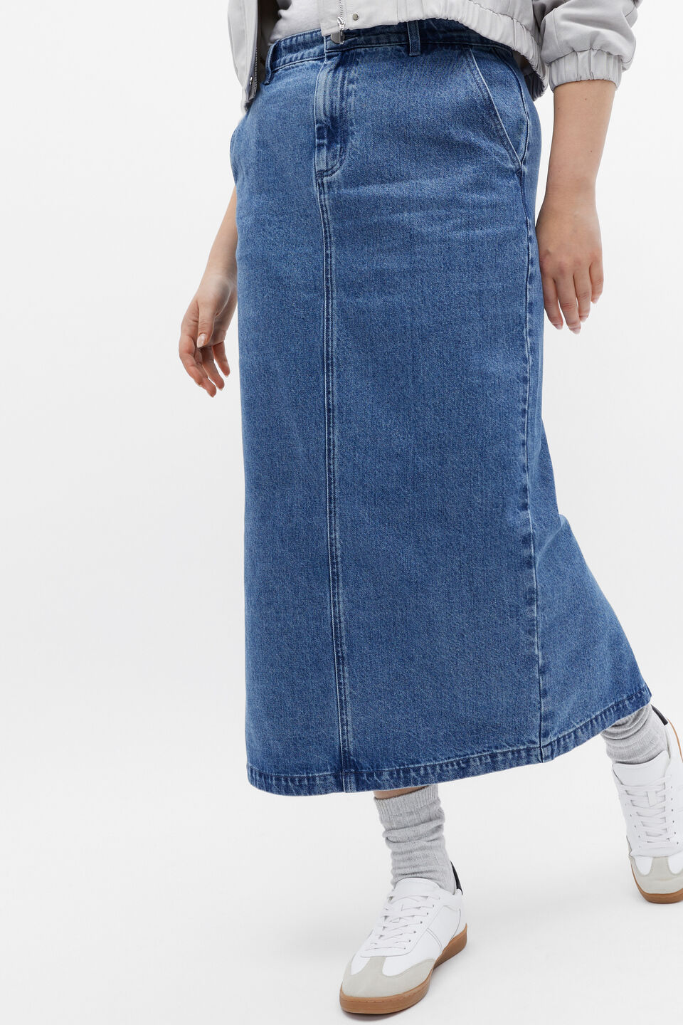 Denim Maxi Skirt  Classic Blue Denim
