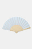 Seed Hand Fan  Chalk Blue Gingham  hi-res