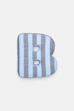 Blue Stripe Initial Cushion  B  hi-res