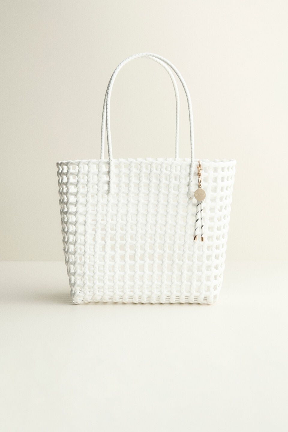 Woven Market Bag Small  White
