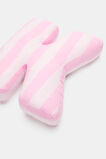 Pink Stripe Initial Cushion  K  hi-res