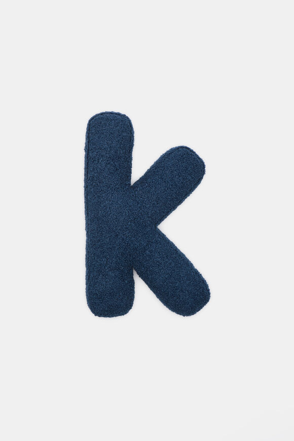 Blue Boucle Initial Cushion  K  hi-res